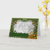 St Patricks - VOEG UW FOTO toe - het Lijst van de Kaart (Gele Bloem)