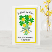 St Patricks Vriendin Kaart (Gele Bloem)