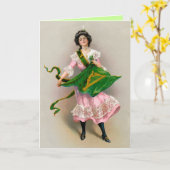 St. Patricks  wenskaart - Irish Holiday Kaart (Gele Bloem)