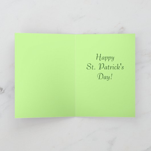 St. Patricks  wenskaart Kaart (Binnen)