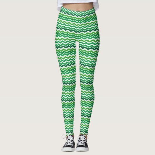 St. Patrick's Zigzag Leggings (Voorkant)