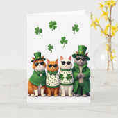St. Patricksdag Kat Kaart (Gele Bloem)