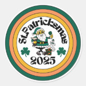 St.Patricksmas Circle 2025 Ronde Sticker (Voorkant)