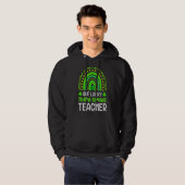 St Patricku2019s Dag Eén 3de-graad leraar luipaard Hoodie (Voorkant volledig)