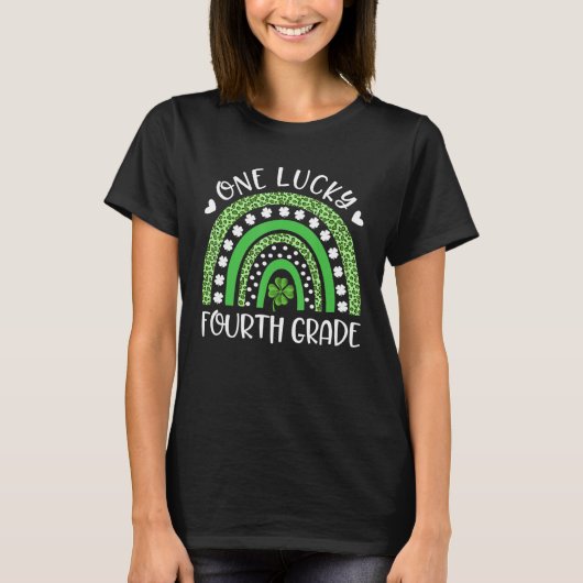St Patricku2019s Dag One Lucky Fourth Grade Teache T-shirt (Voorkant)