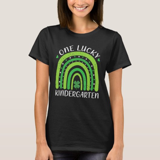 St Patricku2019s Dag One Lucky Kindergarten Teache T-shirt (Voorkant)