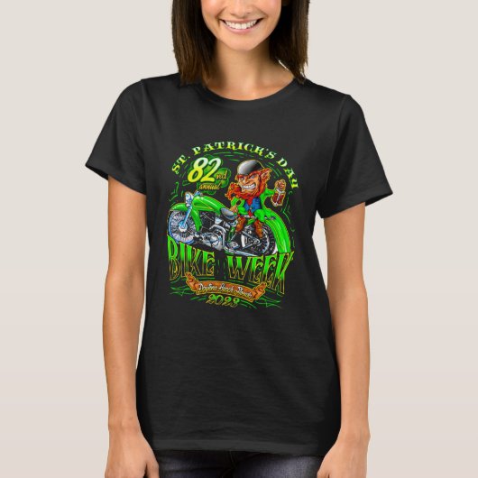 St Patricku2019s Day Bike Week Daytona Beach Flori T-shirt (Voorkant)