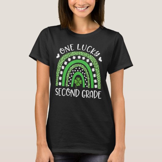 St Patricku2019s Day One Lucky Second Grade Teache T-shirt (Voorkant)