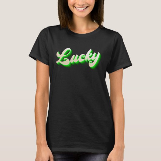 St Patricku2019s Day Vibrant Gothic Vivid Green Lu T-shirt (Voorkant)