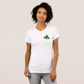 St.Patric's dag grappige bierquote & shamrock T-shirt (Voorkant volledig)