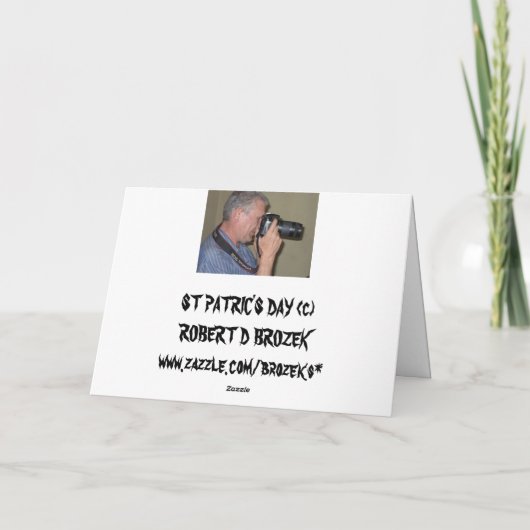 St Patric's Day Verjaardag Kaart (Achterkant)