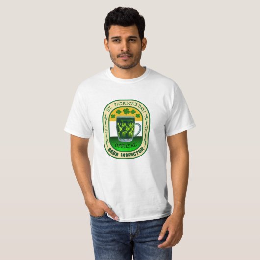 St. Pat's Bierinspecteur 2021. T-shirt (Voorkant volledig)