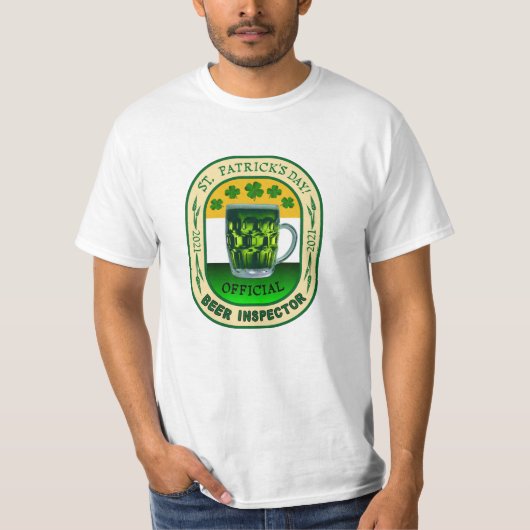 St. Pat's Bierinspecteur 2021. T-shirt (Voorkant)