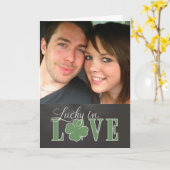 St. Pat's bord - Lucky in Love custom foto Kaart (Gele Bloem)