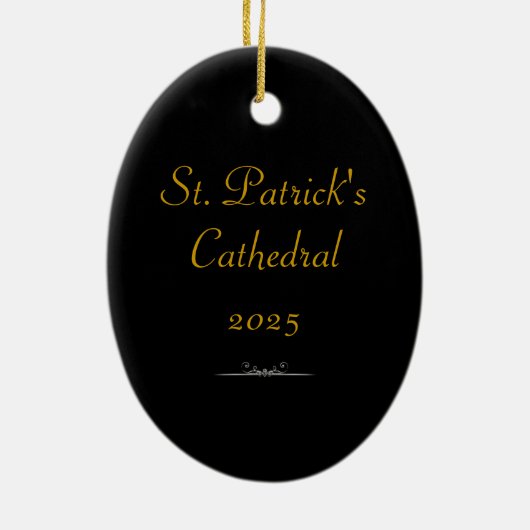 "St. Pats Cathedral @ Night' 2025 Ornament (Achterkant)