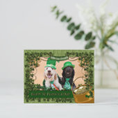 St Pats Day - Golden Doodles - Sadie en Izzie Briefkaart (Staand voorkant)