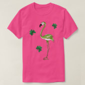 St. Pats Day Green Irish Flamingo Lucky Shamrocks T-shirt (Design voorkant)