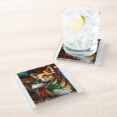 St. Pat's Dog Glazen Onderzetter (Schuin)