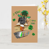 St. Pats English Mastiff Kaart (Gele Bloem)