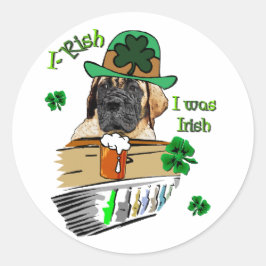 St. Pats English Mastiff Ronde Sticker