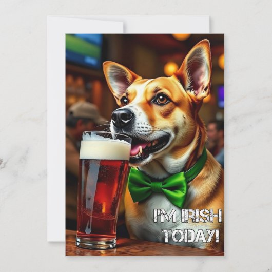 St. Pat's Hond Feestdagenkaart (Voorkant)