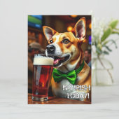 St. Pat's Hond Feestdagenkaart (Staand voorkant)