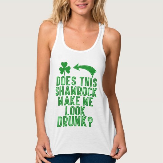 St. Pats Shamrock Humor Tanktop (Voorkant)