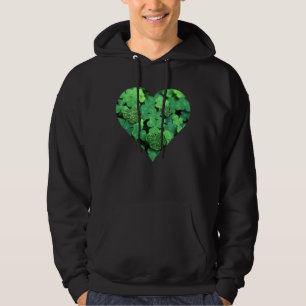 St. Patties day green shamrock Irish hearts Hoodie