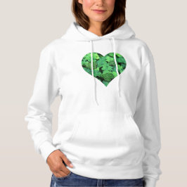 St. Patties day green shamrock Irish hearts Hoodie