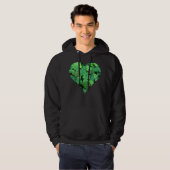 St. Patties day, groene shamrock, Ierse harten Hoodie (Voorkant volledig)