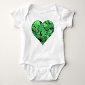 St. Patties day, groene shamrock, Ierse harten Romper (Voorkant)