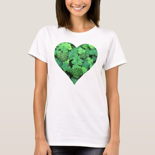 St. Patties day, groene shamrock, Ierse harten T-shirt (Voorkant)
