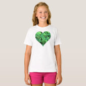 St. Patties day, groene shamrock, Ierse harten T-shirt (Voorkant volledig)