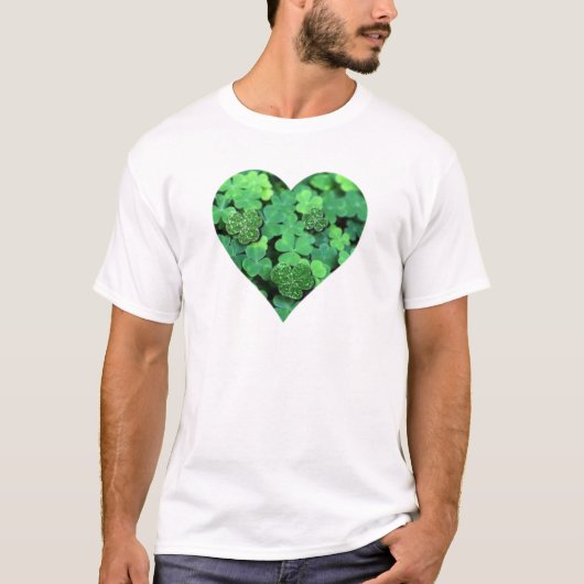 St. Patties day, groene shamrock, Ierse harten T-shirt (Voorkant)