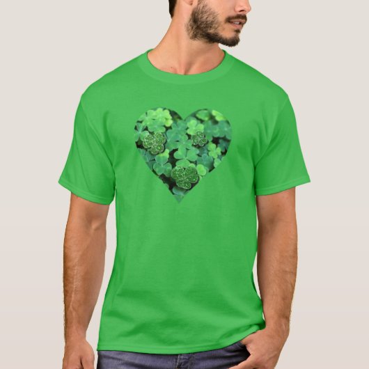 St. Patties day, groene shamrock, Ierse harten T-shirt (Voorkant)