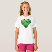 St. Patties day, groene shamrock, Ierse harten T-shirt (Voorkant volledig)