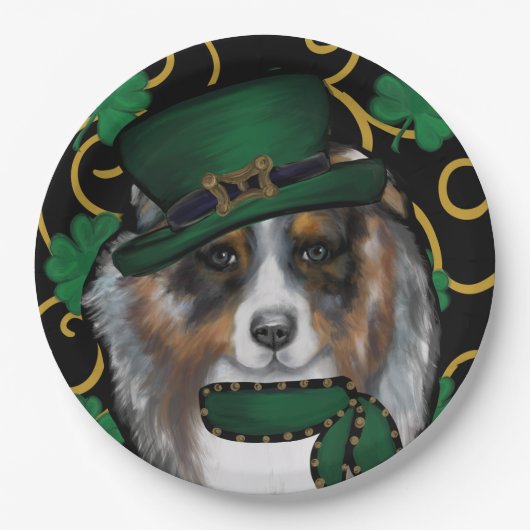 St. Patty Australian Shepherd Papieren Bordje (Voorkant)