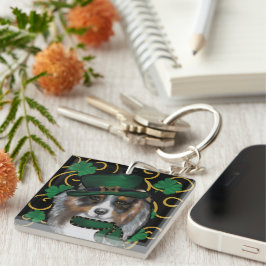 St. Patty Australian Shepherd Sleutelhanger