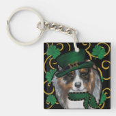 St. Patty Australian Shepherd Sleutelhanger (voorkant)