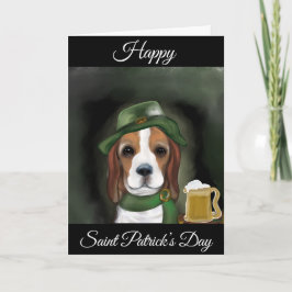 St. Patty Beagle Dog Kaart