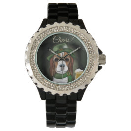St. Patty Beagle Hond Horloge