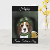 St. Patty Beagle Hond Kaart (Gele Bloem)