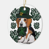 St. Patty Beagle Keramisch Ornament (Links)