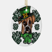 St. Patty Boxer Hond Keramisch Ornament (Rechts)