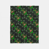 St. Patty Doxie Art Design Fleece Deken (Voorkant)