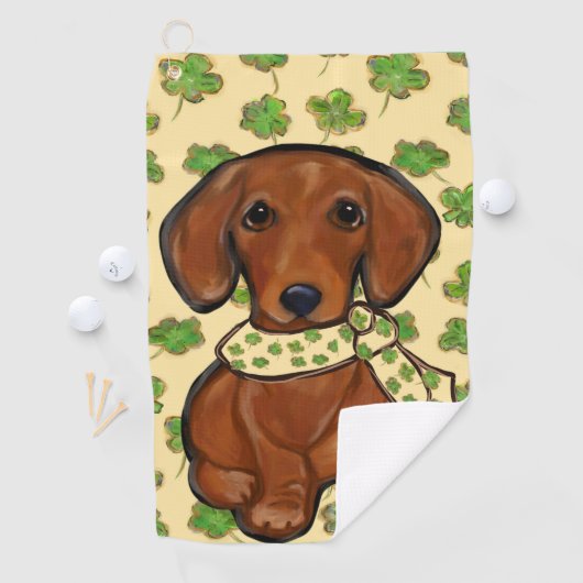 St.Patty Doxie Golfhanddoek (Insitu)