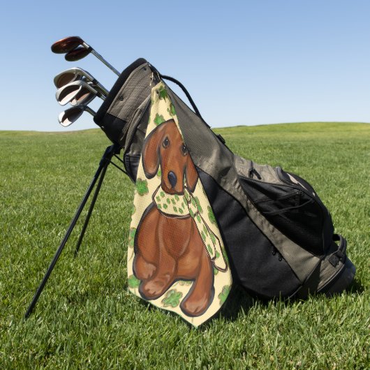 St.Patty Doxie Golfhanddoek (Groen)