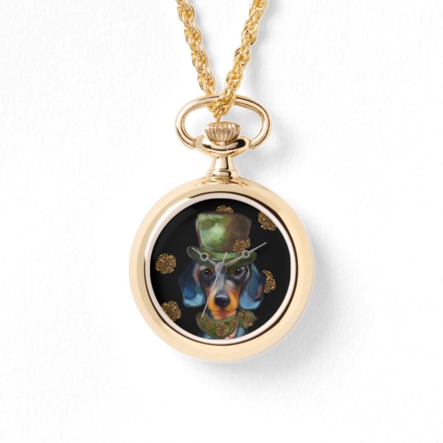 St. Patty Doxie  Horloge (Voorkant)