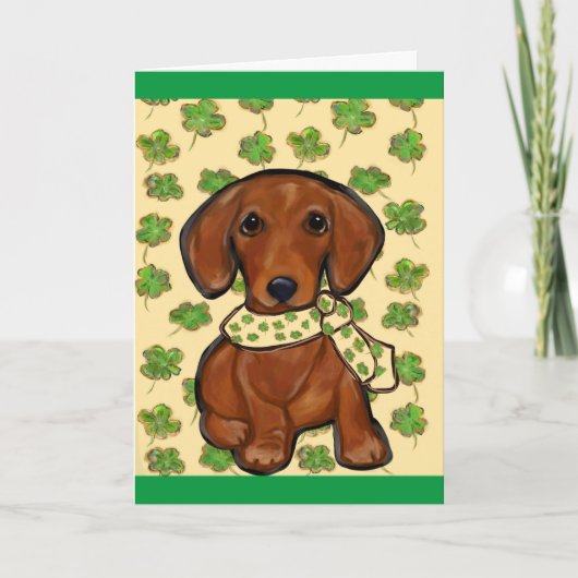 St.Patty Doxie Kaart (Voorkant)