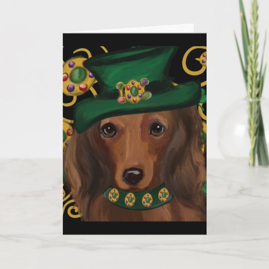 St.Patty Doxie Kaart (Voorkant)